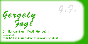 gergely fogl business card